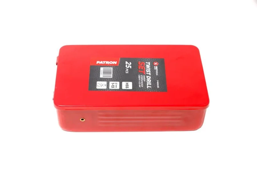 Набор сверл по металлу HSS 4241,25пр(1-13мм, шаг 0.5мм), в метал. футляре