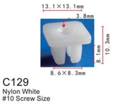 Клипса для крепления внутренней обшивки а/м Мазда пластиковая (100шт/уп.)