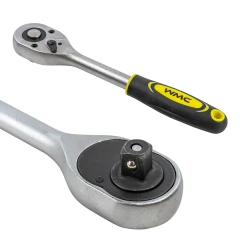 Трещотка реверсивная с резиновой ручкой 1/2''(L-240мм, 24зуб)