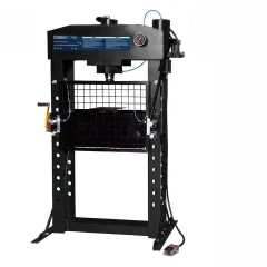 Пресс гидравлический с манометром напольный 75т, ручной/пневмо привод (раб. высота:0-900мм, раб. ширина:800мм, раб. стол:270х800мм,ход штока:240мм)