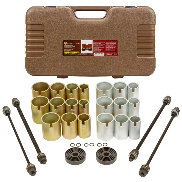 Набор инструментов для снятия и установки втулок, подшипников и сайлентблоков универсальный, 26пр. (М10, М12, М14, М16) в кейсе