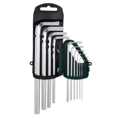 Набор ключей Г-образных 6-гранных длинных, 10пр.(1.27, 1.5, 2, 2.5, 3-6, 8, 10мм) в пластиковом держателе