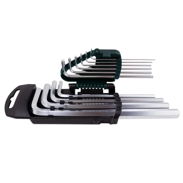 Набор ключей Г-образных 6-гранных длинных, 10пр.(1.27, 1.5, 2, 2.5, 3-6, 8, 10мм) в пластиковом держателе