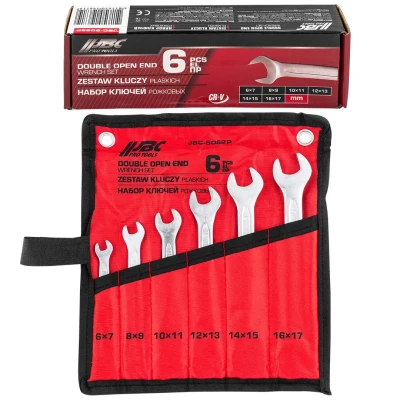 Ключи рожковые, набор 6пр. (6х7, 8х9, 10х11, 12х13, 14х15, 16х17мм)