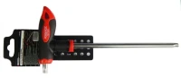 Ключ Т-образный TORX с прорезиненной рукояткой T30х150мм, на пластиковом держателе