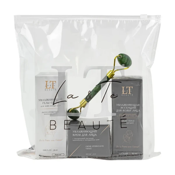 Набор косметики (гель-патч.эссенция для лица.крем для лица,ролликовый массажер)