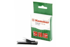 34001 Скобы для степлера Hammer Flex 215-001 12мм, ширина 5мм, сечение 1.2мм, U-образные (тип 28) 1000шт.