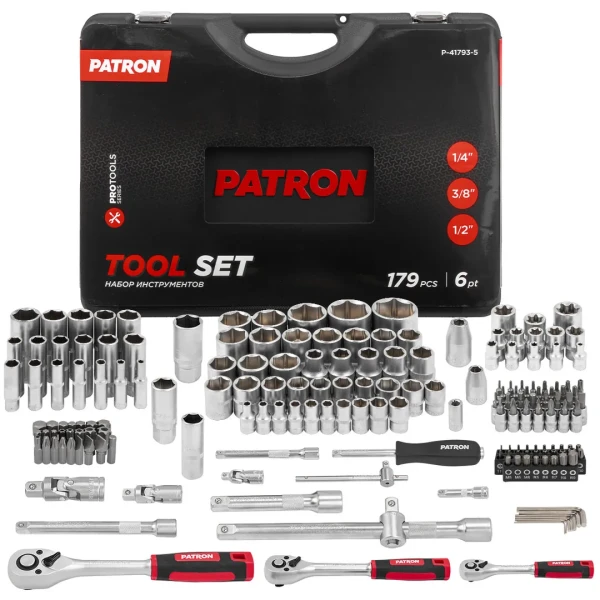 Набор инструментов 179пр. 1/4''3/8''1/2''6 pt