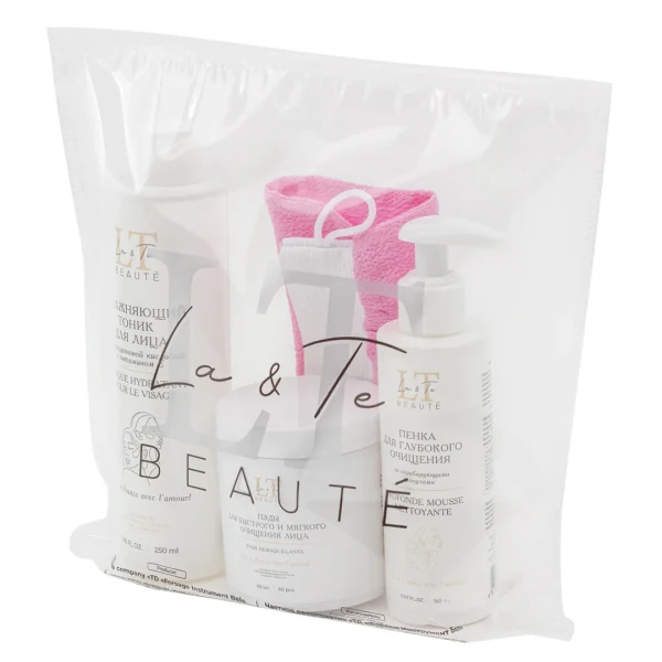 Набор косметики (ПЭДЫ.тоник для лица.пенка для умывания.перчатка-рукавица