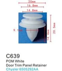 Клипса для крепления внутренней обшивки а/м Крайслер пластиковая (100шт/уп.)