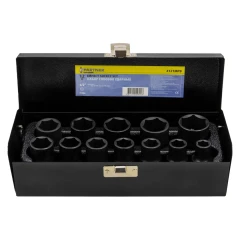 Набор головок ударных 12 пр.,1/2''(10, 12-19, 21, 22, 24мм), в кейсе