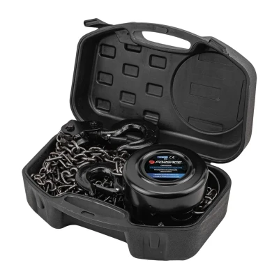 Лебедка механическая(таль) подвесная с фиксацией цепи натяжения, 2т (длина цепи - 3м) в кейсе