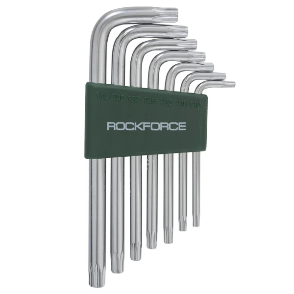 Набор ключей TORX Г-образных, 7пр. (Т10,Т15,Т20,Т25,Т27,Т30,Т40) в пластиковом держателе