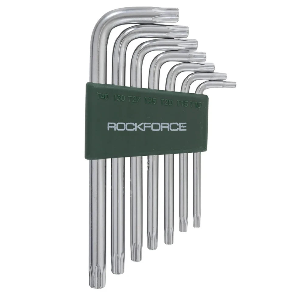 Набор ключей TORX Г-образных, 7пр. (Т10,Т15,Т20,Т25,Т27,Т30,Т40) в пластиковом держателе