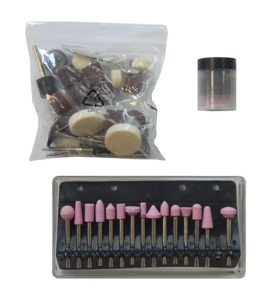 Набор аксессуаров для мини-дрелей, 80пр., в пластиковом кейсе