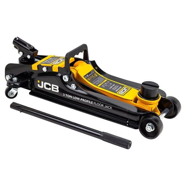 Домкрат подкатной гидравлический низкопрофильный 3т с поворотной ручкой