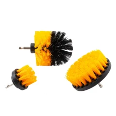 Набор сменных щеток для уборки/химчистки под шуруповерт 4пр: кругл.90х75мм,плоск.50х25мм,100х25мм,удлинитель 150мм.