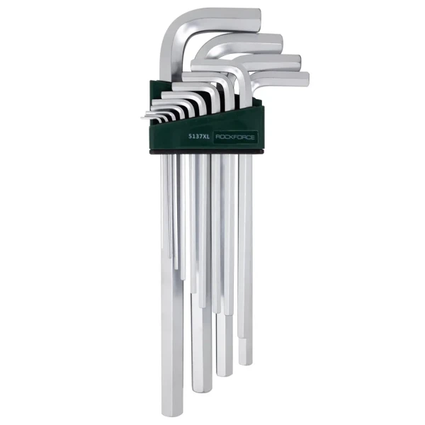 Набор ключей Г-образных 6-гранных экстра длинных 13пр.(2, 2.5, 3-8, 10, 12, 14, 17, 19мм)в пластиковом держателе