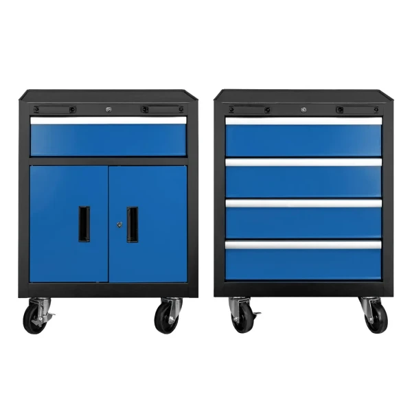 Комплект металлической гаражной мебели (тележка 2шт., модуль со шкафчиками, стол, шкаф) 2362х500х2050мм