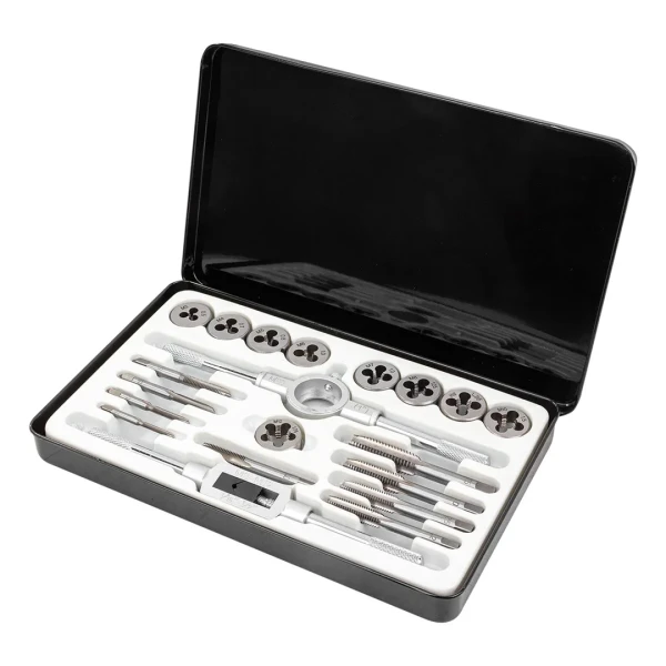 Набор метчиков и плашек метрический 20пр. (М3х0.5, М4х0.7, М5х0.8, М6х1, М7х1, М8х1.25, М10х1.5, М12х1.75, 1/8NPT27)