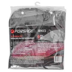 Набор аксессуаров из микрофибры для мойки автомобиля 9пр.(губка,перчатка двухсторонняя,губки для воска,салфетки,щетка для шин)