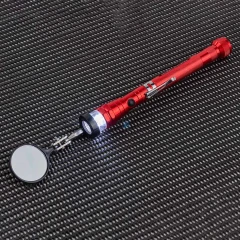 Фонарь телескопический магнитный в комплекте с зеркалом смотровым, 2пр.(3LED, 2.27кг, диам.35мм, L:186-590мм), в блистере