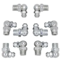Пресс-масленка 8мм угловая (90град.), комплект 10 шт.
