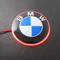 Значок с подсветкой 3D BMW RED 8,2см