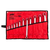 Ключи накидные отогнутые на 75град., набор 12пр. (6х7, 8х9, 10х11, 12х13, 14х15, 16х17, 18х19, 20х22, 21х23, 24х27, 25х28, 30х32мм)