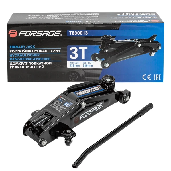 Домкрат подкатной гидравлический 3 т (h min 135мм, h max 380мм)