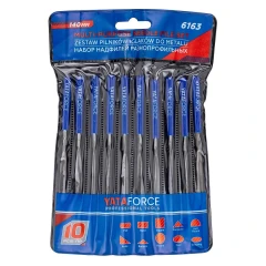 Набор надфилей разнопрофильных 10пр.(L-140мм,Ø3мм),в блистере