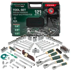 Набор инструментов 121пр. 1/4'', 1/2'',3/8''6гр.