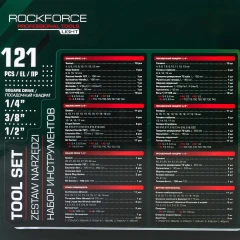 Набор инструментов 121пр. 1/4'', 1/2'',3/8''6гр.