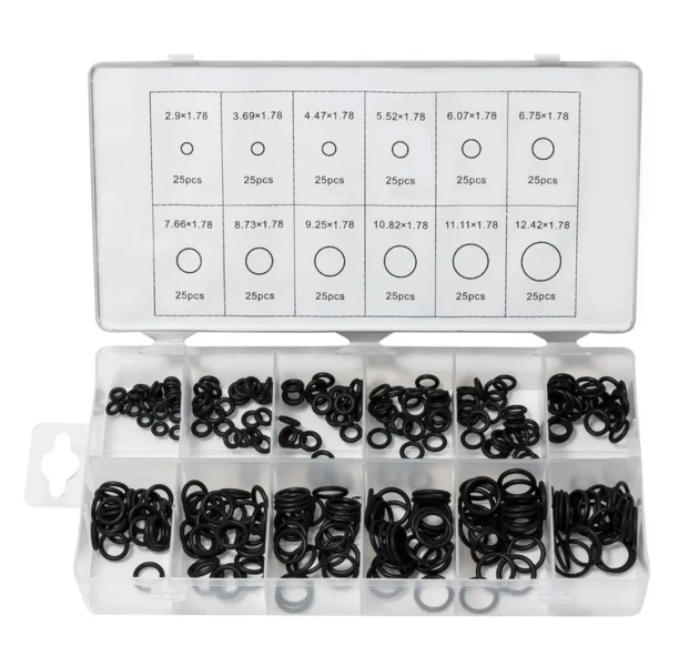 Кольца уплотнительные резиновые маслобензостойкие, 300пр.