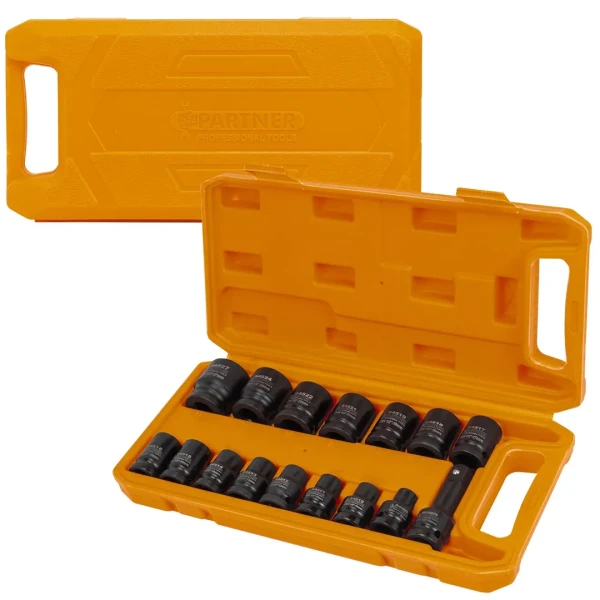 Набор головок 16пр.1/2''( 6гр) (8-10-11-12-13-14-15-16-17-18-19-21-22-24-27)+удлинитель 75мм)в кейсе
