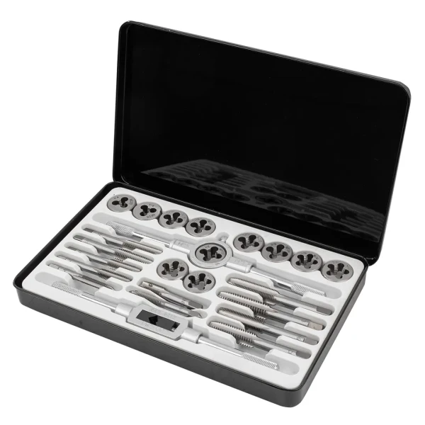 Набор метчиков и плашек дюймовый 24пр. (1/4, 5/16, 3/8, 7/16, 1/2)