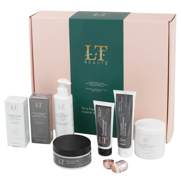 Набор(Увл.эссенция для лица,крем для рук,крем-баттер для тела,увл.патчи для кожи вокруг глаз,пенка для глуб.очищ.со скраб.гранулами,пэды-60шт+массажер