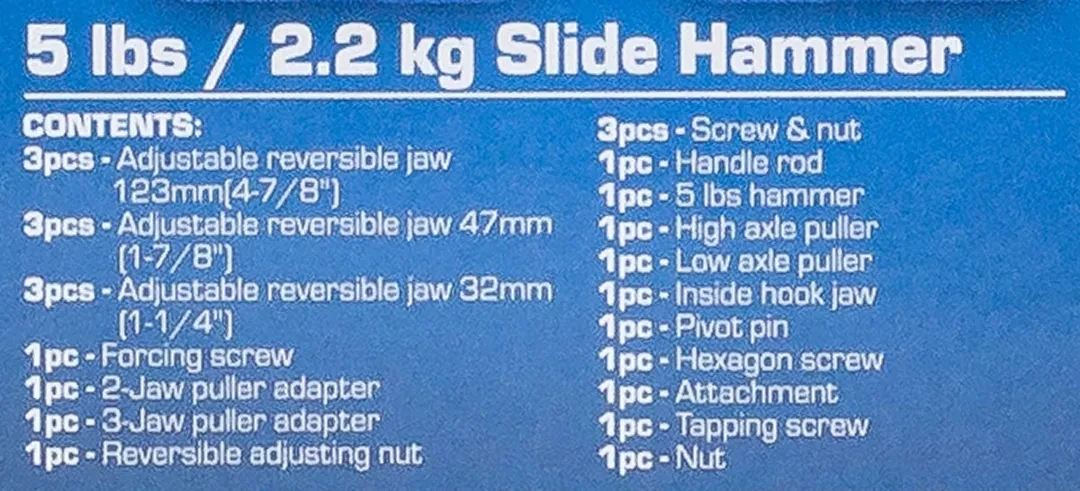 Молоток обратный для съема подшипников 26пр.в кейсе