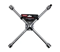 Ключ балонный крестовой 17-19-21''-22 с адаптером 1/2''на пластиковом держателе