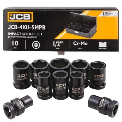 Набор головок ударных,10пр. 1/2''6гр.(10,12,13,14,15,17,19,21,22,24),в метал. Кейсе