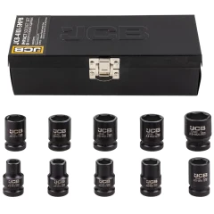 Набор головок ударных,10пр. 1/2''6гр.(10,12,13,14,15,17,19,21,22,24),в метал. Кейсе