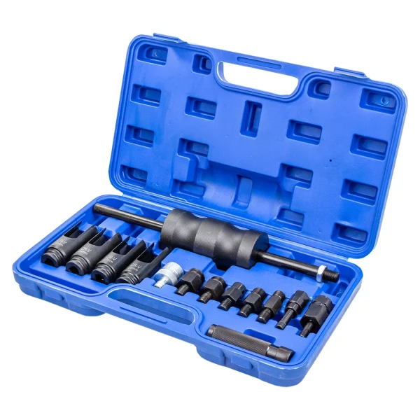 Съемник дизельных форсунок 14пр. (обратный молоток), в кейсе