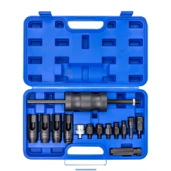 Съемник дизельных форсунок 14пр. (обратный молоток), в кейсе