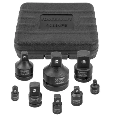 Набор адаптеров ударных,8пр(1/4(F)x3/8''(M),3/8(F)x1/4''(M),3/8(F)x1/2''(M),1/2(F)x3/8''(M),1/2(F)x3/4''(M),3/4(F)x1/2''(M),3/4(F)x1''(M),1(F)x3/4''(M)в кейсе