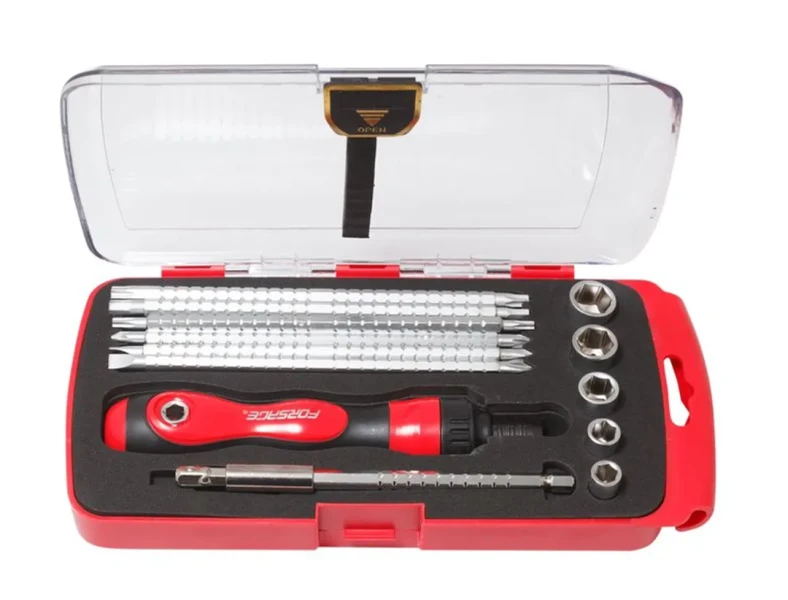 Отвертка реверсивная телескопич-я переставная 2в1с набором бит и головок13пр.(PH1xSL5,PH2xSL6,PZ1xPZ2,T20xT27,T30xT40,Н4хН5,7,8,10,12,13мм,L190-285мм)