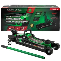 Домкрат подкатной гидравлический низкопрофильный 3т (поворотная ручка 360°,h min 85мм, h max 385мм)