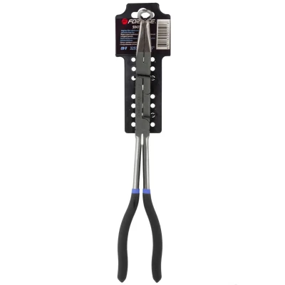 Щипцы с двойным шарнирным механизмом и закругленными губками 45гр. CR-V 13''-325мм (захват 13мм), на пластиковом держателе