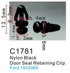 Клипса для крепления внутренней обшивки а/м Форд пластиковая (100шт/уп.)