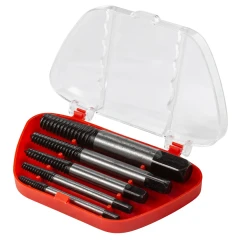 Набор экстракторов резьбы 5пр.(М3-М18, Ø:3-6мм, 6-8мм, 8-11мм, 11-14мм, 14-18мм, ''мелкий шаг''), в пластиковом футляре