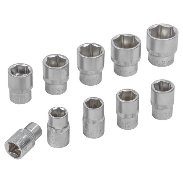 Набор головок 10пр., 3/8''(8, 10-15, 17, 19, 21мм),на пластиковом держателе